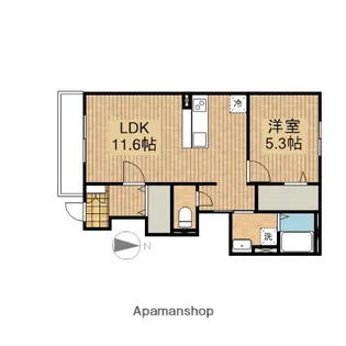 スターコートメゾン【101号室】の間取り