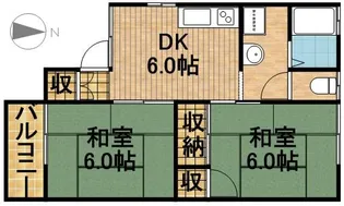 ハイツサウスヒル【1階】の間取り