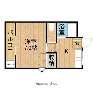 ハイツ野末【201号室】の間取り
