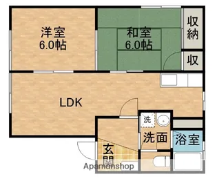 パレフローラB【102号室】の間取り