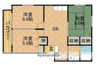 カンフォート中Ⅰ【202号室】の間取り