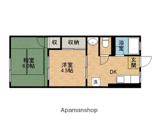 シティーハイムマスダ【101号室】の間取り