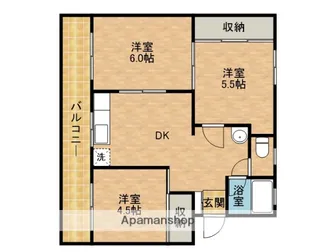 メゾンポートヒルズ【3階】の間取り