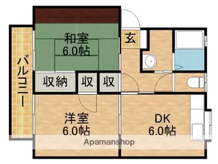 ボナール薗ヶ谷Ⅱ【2階】の間取り