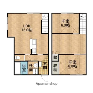 静岡県浜松市中央区十軒町【テラスハウス】の間取り