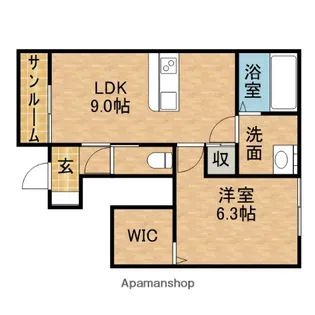 LOTUS静波【1階】の間取り