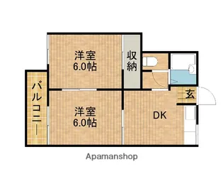 フォーブル秋野B【205号室】の間取り