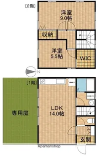 静岡県浜松市中央区鴨江3丁目【一戸建】の間取り