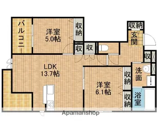 レジデンスリノア【3階】の間取り