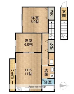 ソーラーハイツB【2階】の間取り