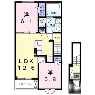 ミイキ Ⅱ【2階】の間取り