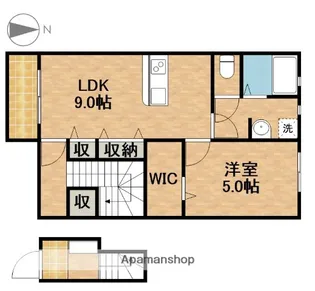 LOTUS河輪【2階】の間取り