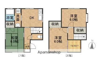 静岡県浜松市中央区曳馬1丁目【一戸建】の間取り