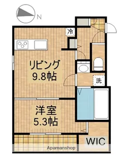 (仮)D−ROOM二之宮【3階】の間取り