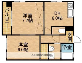 富塚アクシス【2階】の間取り