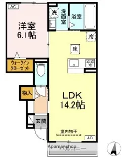 プレジール【1階】の間取り