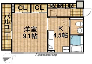 ビアン・カリテ【3階】の間取り