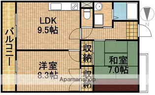 エミネンス加茂川【402号室】の間取り