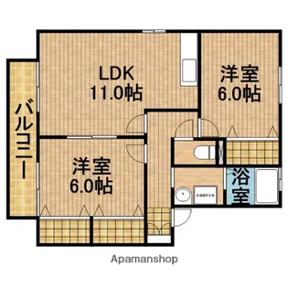 K ブルームA【1階】の間取り