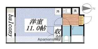 パレス尾野Ⅰ【102号室】の間取り