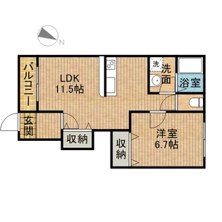 ヴァンベール【1階】の間取り