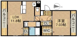 メゾンベールⅠ【1階】の間取り
