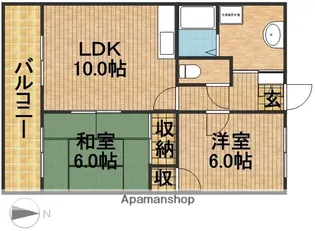 スウィートティファニー【403号室】の間取り
