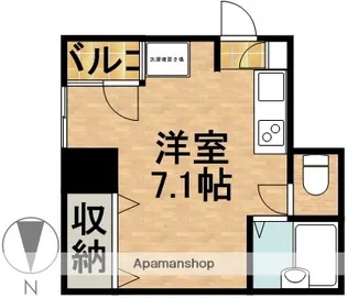 元浜グリーンホームズ【305号室】の間取り