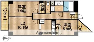 佐鳴湖パークタウンサウス【405号室】の間取り