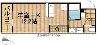 サンライフ鴨江【202号室】の間取り