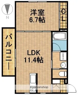 ハウネイスト【2階】の間取り