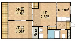 フルークハーフェン【2階】の間取り