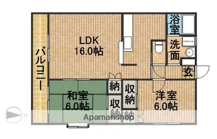 クレッセント江崎【3階】の間取り