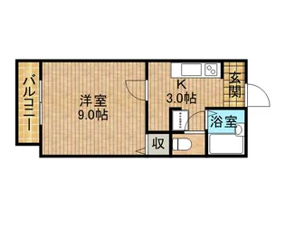 サンビレッジエリカC【1階】の間取り