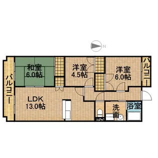 高田レジデンス【3階】の間取り