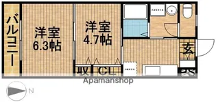 サンライズ広野【1階】の間取り