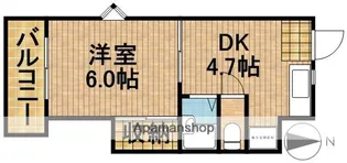 サンリバーハイツ【208号室】の間取り