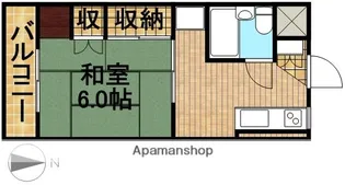 国府台ハイツⅡ【2階】の間取り