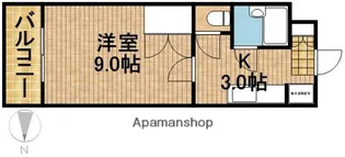 アビタシオン天王Ⅲ【2階】の間取り
