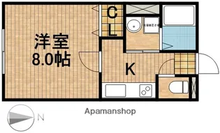 サンメゾン【102号室】の間取り