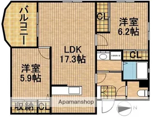 ウイングヒル【3階】の間取り