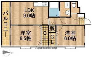 メゾンマスカット【4階】の間取り
