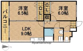 メゾンマスカット【4階】の間取り