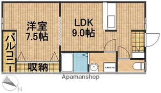 第6木下グリーンハイツ【202号室】の間取り