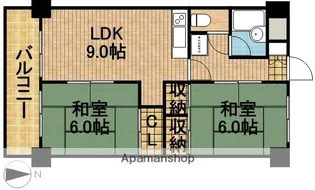 キャトルセゾン【3階】の間取り
