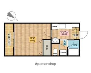 ルミエール【203号室】の間取り