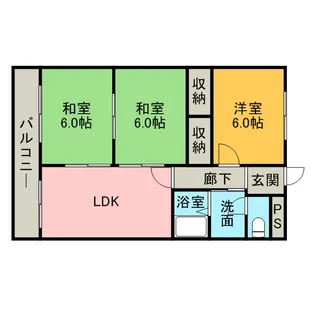 ヴェルメゾン飯尾【2階】の間取り