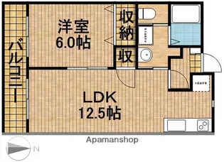 シャトレ六番館【4階】の間取り