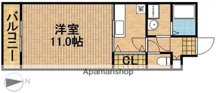 フランネル【205号室】の間取り