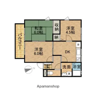 ヴァインA【202号室】の間取り